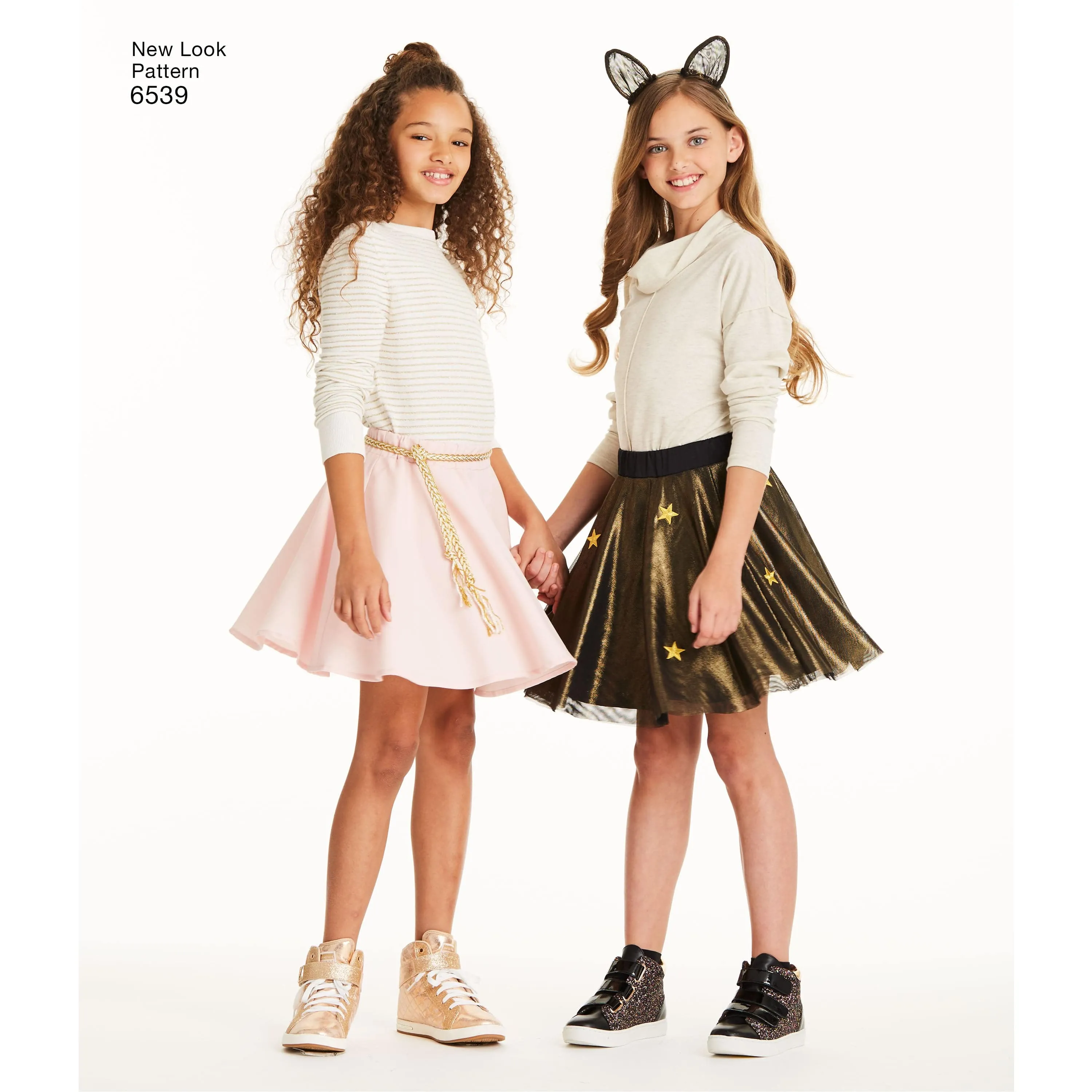 6539 New Look Pattern 6539 Tween Skirts with Ears Headband