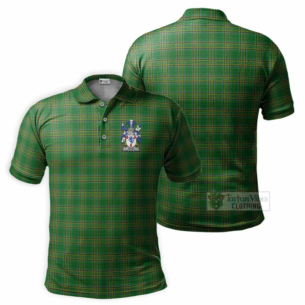 Adair Irish Clan Tartan Men's Polo Shirt with Coat of Arms