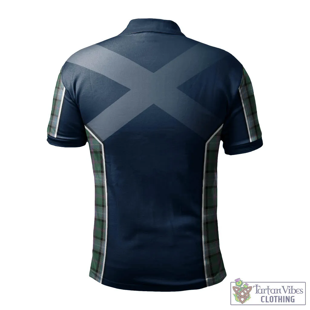 Alexander of Menstry Hunting Tartan Men's Polo Shirt with Family Crest and Lion Rampant Vibes Sport Style