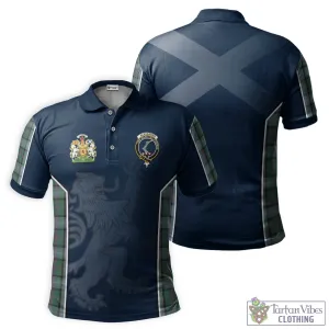 Alexander of Menstry Hunting Tartan Men's Polo Shirt with Family Crest and Lion Rampant Vibes Sport Style