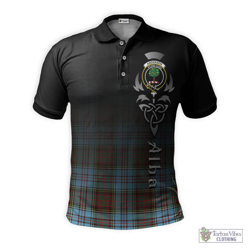 Anderson Ancient Tartan Polo Shirt Featuring Alba Gu Brath Family Crest Celtic Inspired