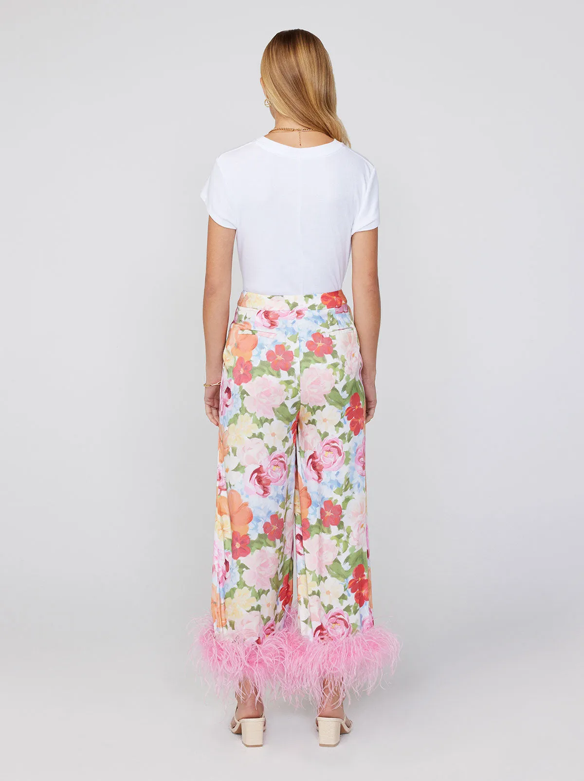 Apollo Painted Floral Feather Trousers