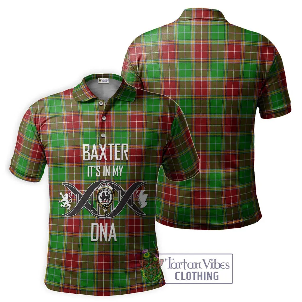 Baxter Modern Tartan Polo Shirt with Family Crest DNA In Me Style