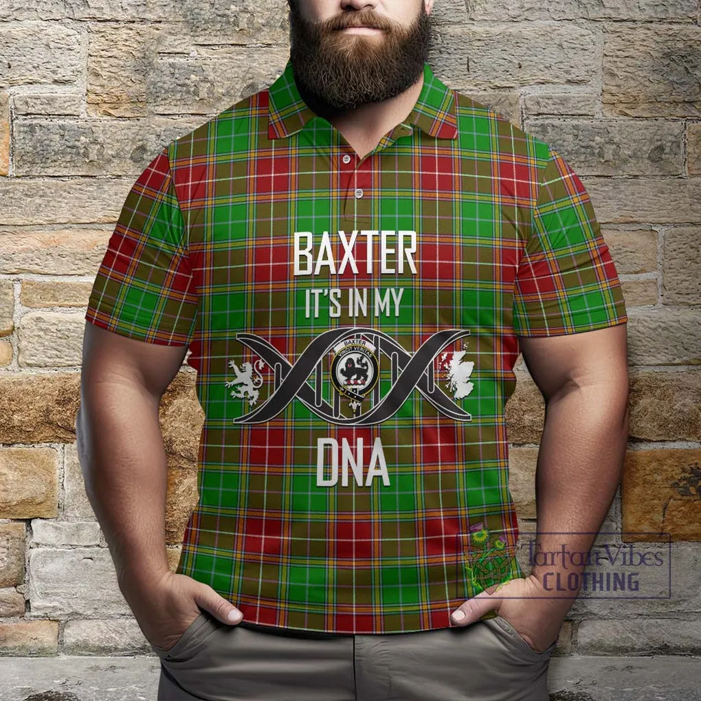 Baxter Modern Tartan Polo Shirt with Family Crest DNA In Me Style