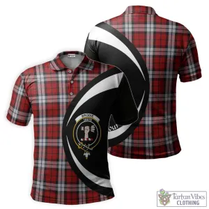 Brodie Dress Tartan Men's Polo Shirt with Family Crest Circle Style