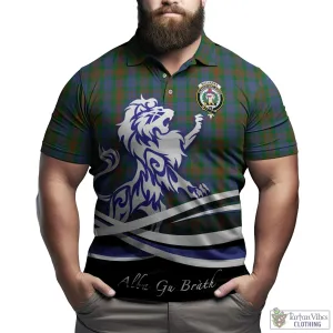 Buchanan Hunting Tartan Polo Shirt with Alba Gu Brath Regal Lion Emblem