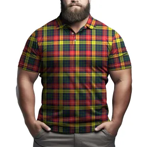 Buchanan Modern Tartan Mens Polo Shirt