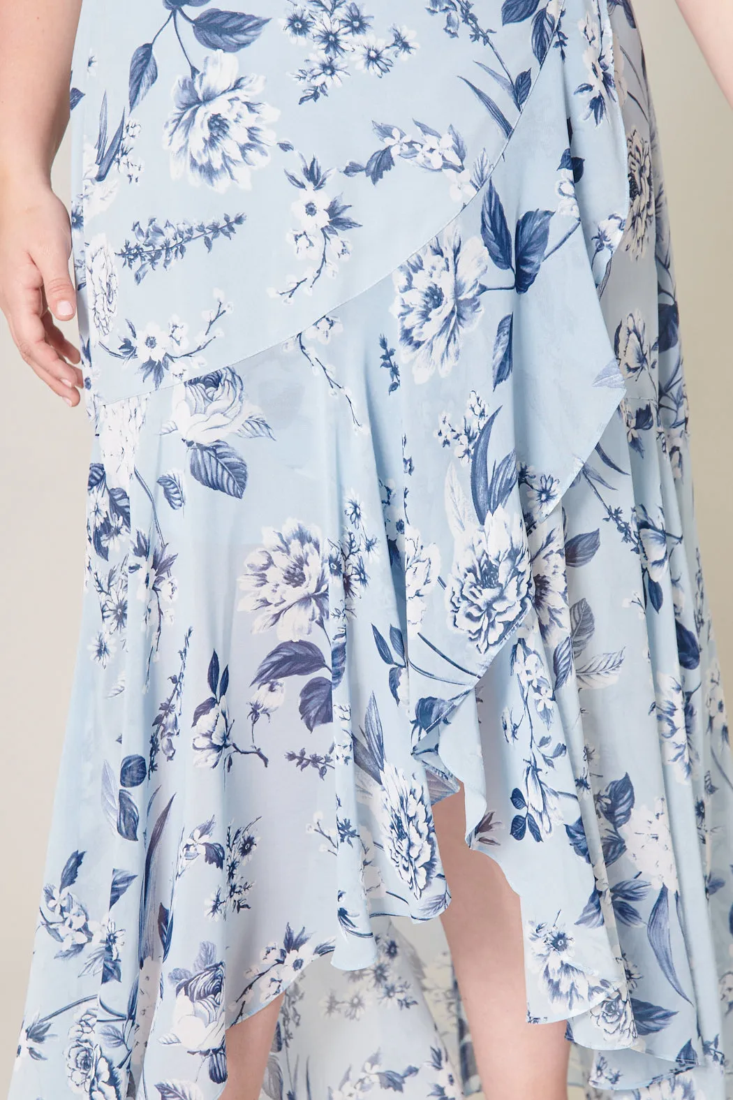 Cadaval Floral Saturated Love Midi Skirt Curve