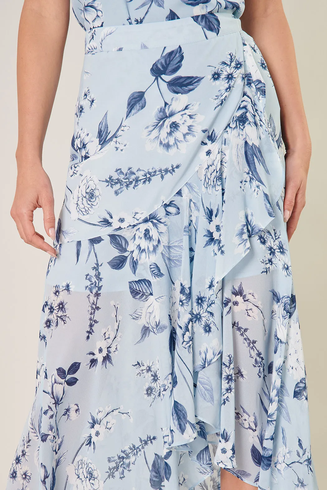 Cadaval Floral Saturated Love Midi Skirt