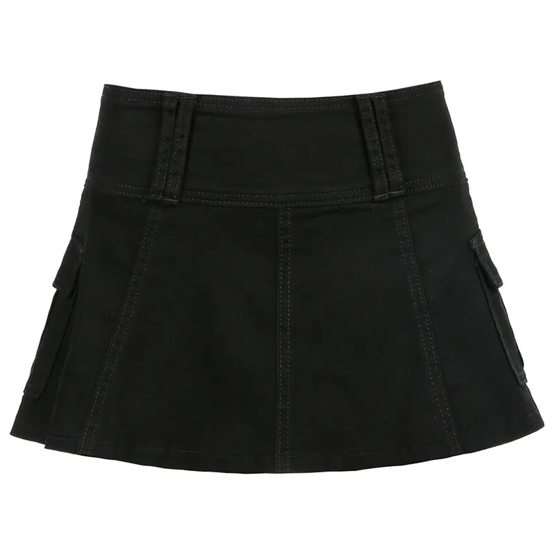 Cargo Mini Skirt with Side Pockets