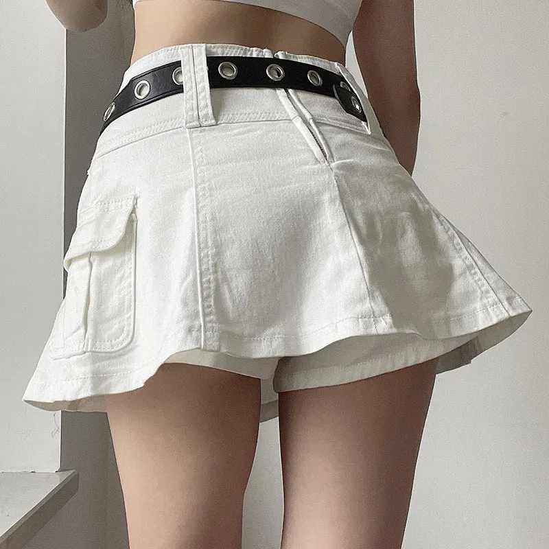 Cargo Mini Skirt with Side Pockets