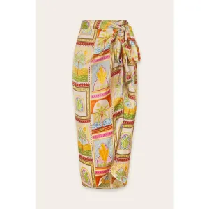 Casablanca Wrap Midi Skirt