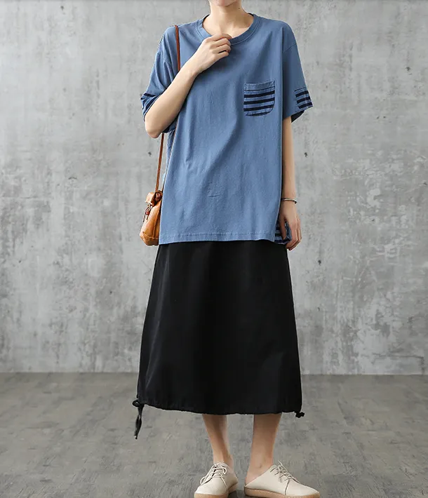 Casual Cotton Linen loose fitting Women's Skirts DZA200844