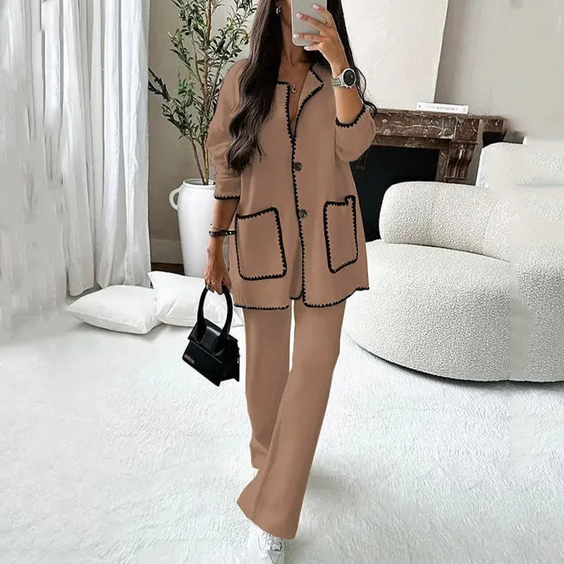 casual loose cardigan jacket suit