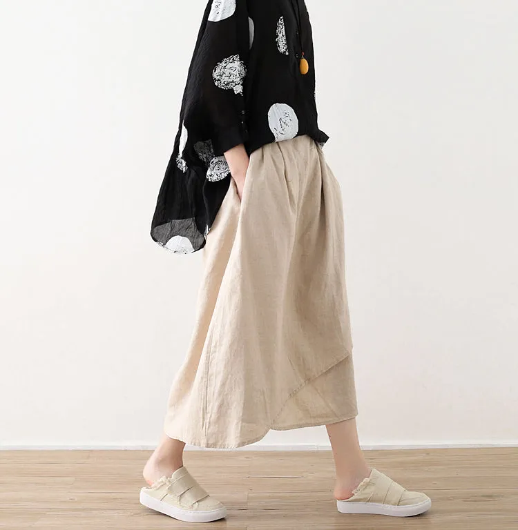 Casual Summer Women Skirts Women Skirts Women Linen Cotton Skirts ATM962328