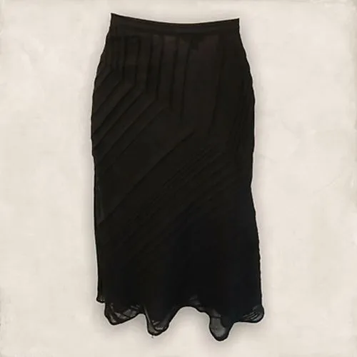 Coast Black Panelled Floaty Chiffon Skirt UK 10 US 6 EU 38