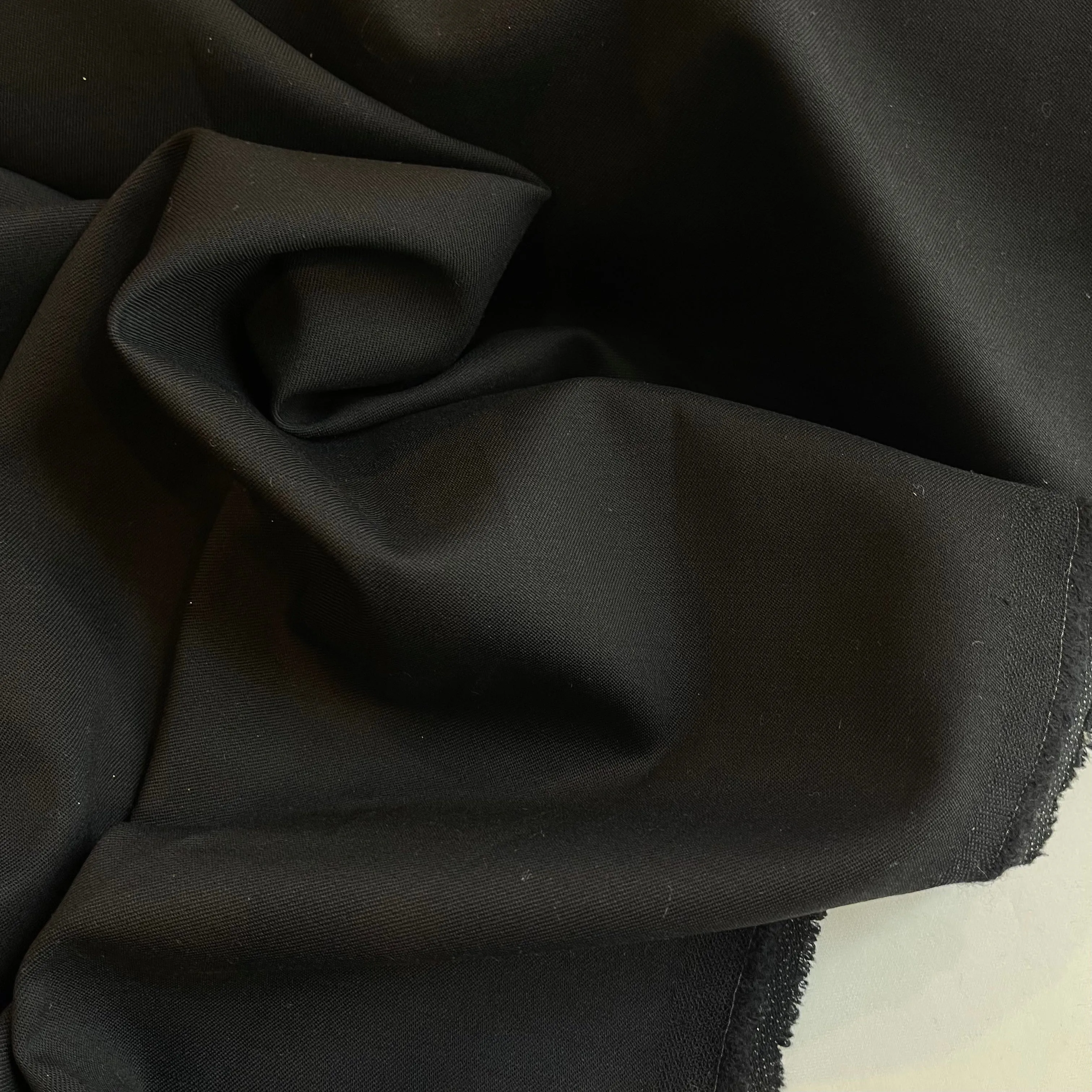 Corporate Black Fused Stretch Wool