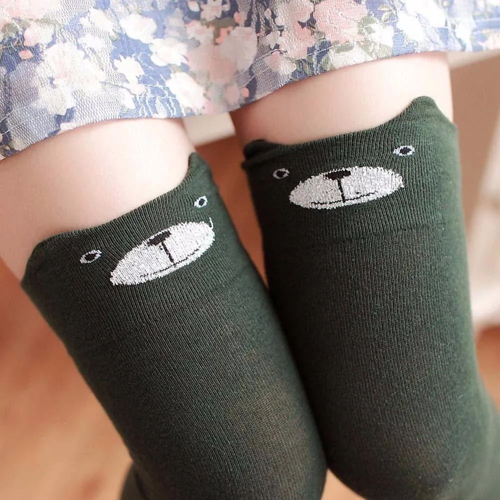 Cotton Animal Thigh Highs