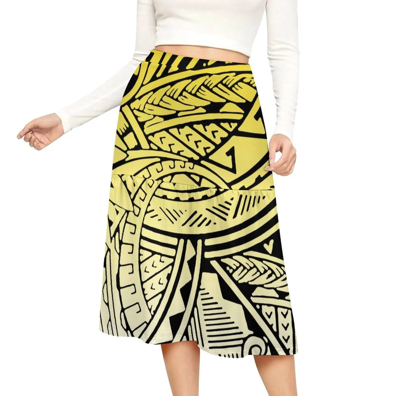 Island Blossom Midi Skirt-Culture Heaven Special