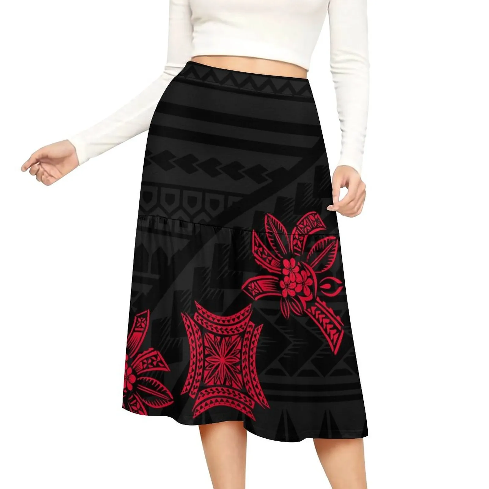 Island Blossom Midi Skirt-Culture Heaven Special