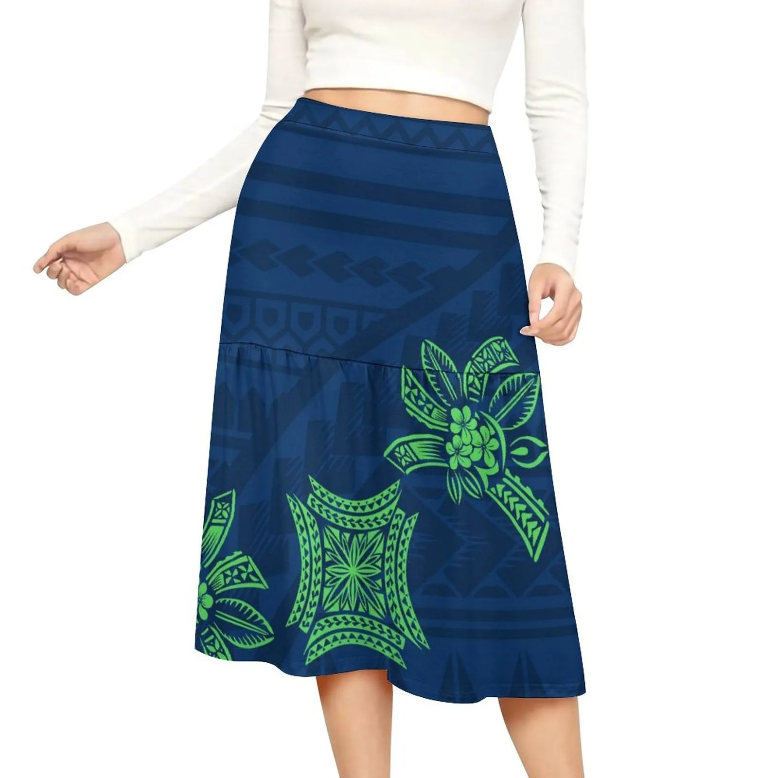 Island Blossom Midi Skirt-Culture Heaven Special