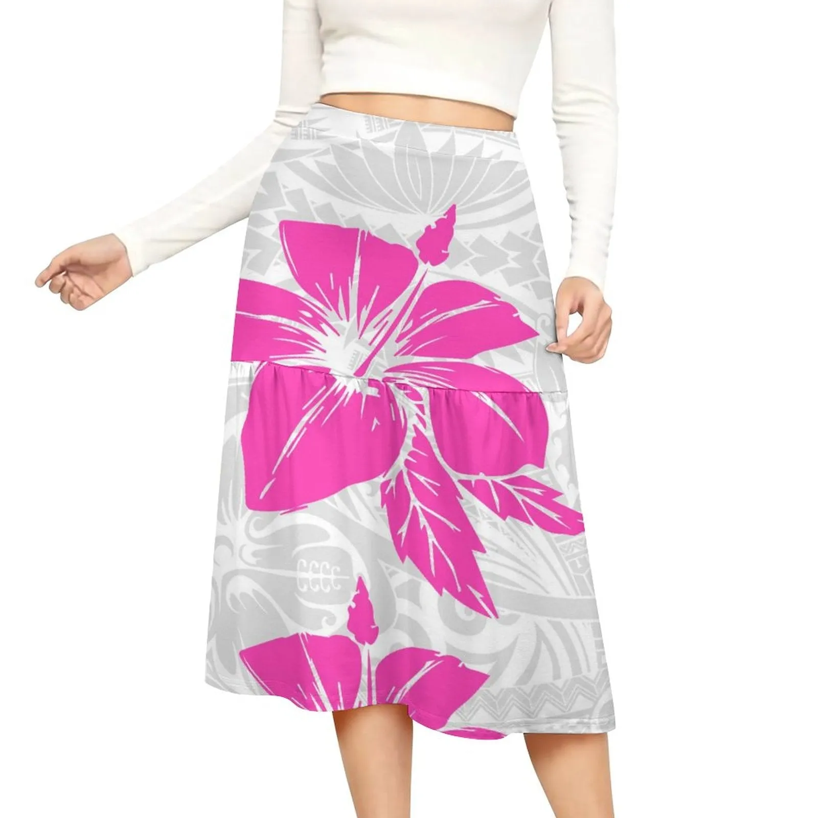 Island Blossom Midi Skirt-Culture Heaven Special