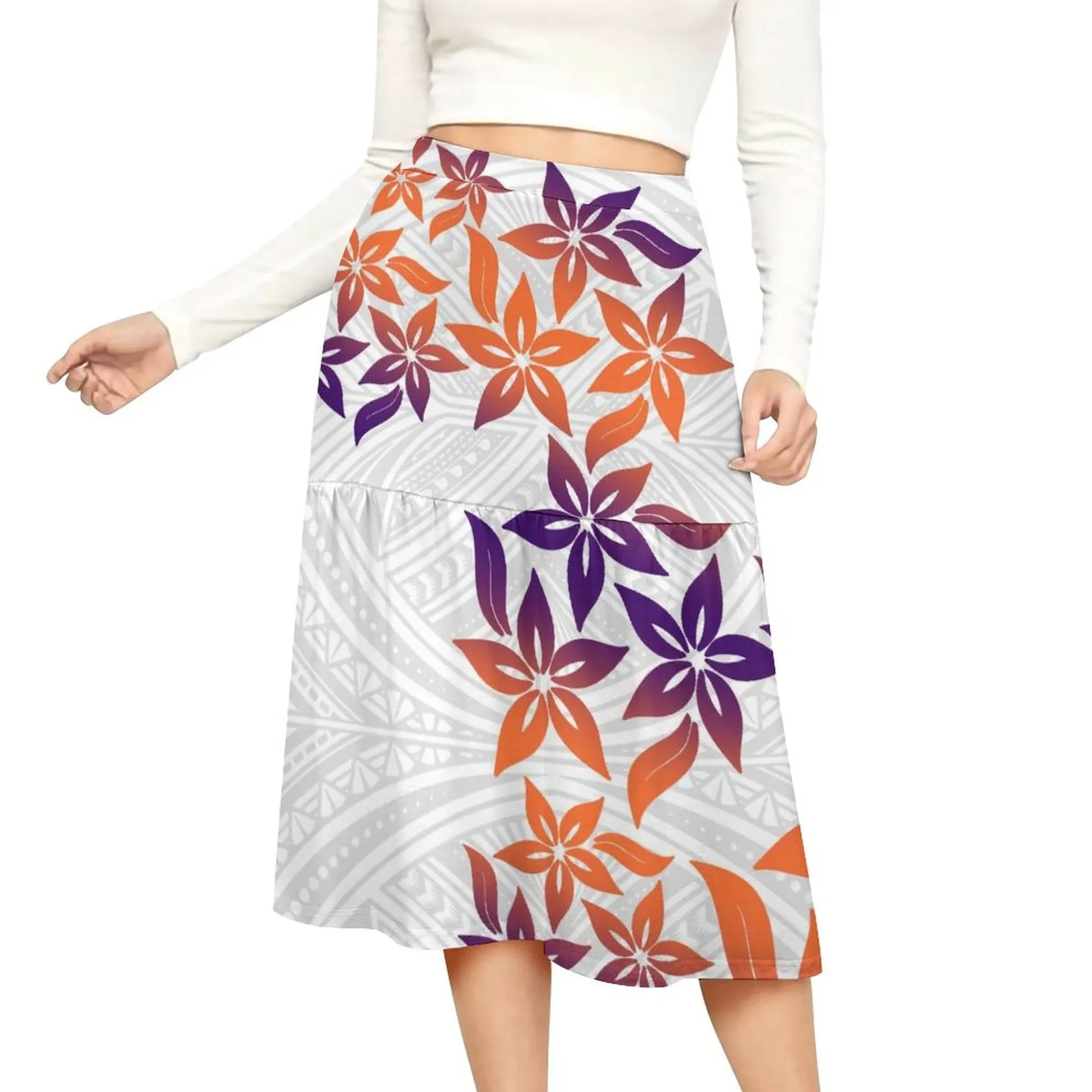 Island Blossom Midi Skirt-Culture Heaven Special