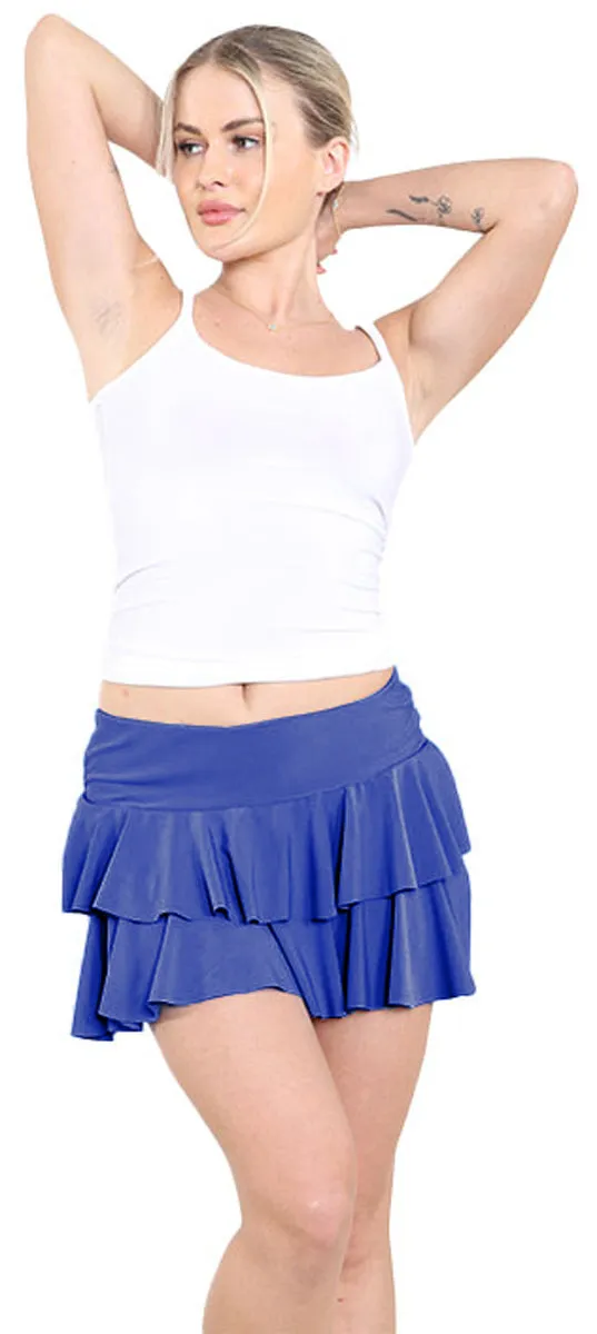 Ladies RaRa Skirt Layered Frill Vibrant UV Neon Plain Dance Club Wear Party Casual Fancy Dress