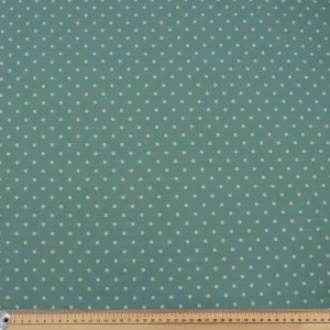 Light Blue Natural Medium Dots Cotton Canvas Print