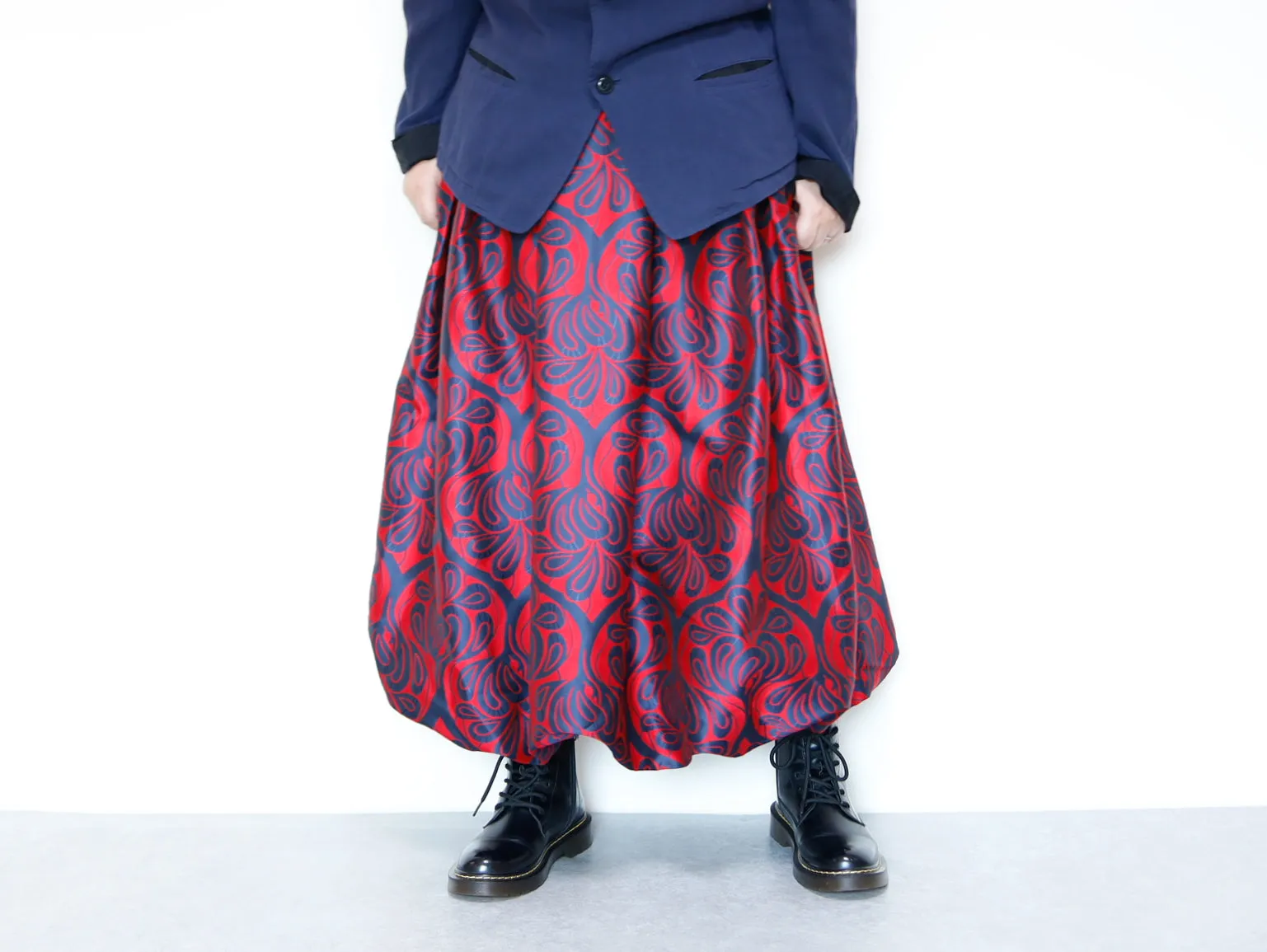 <S42C>COVENT GARDEN WOVEN RED BALLOON Skirt