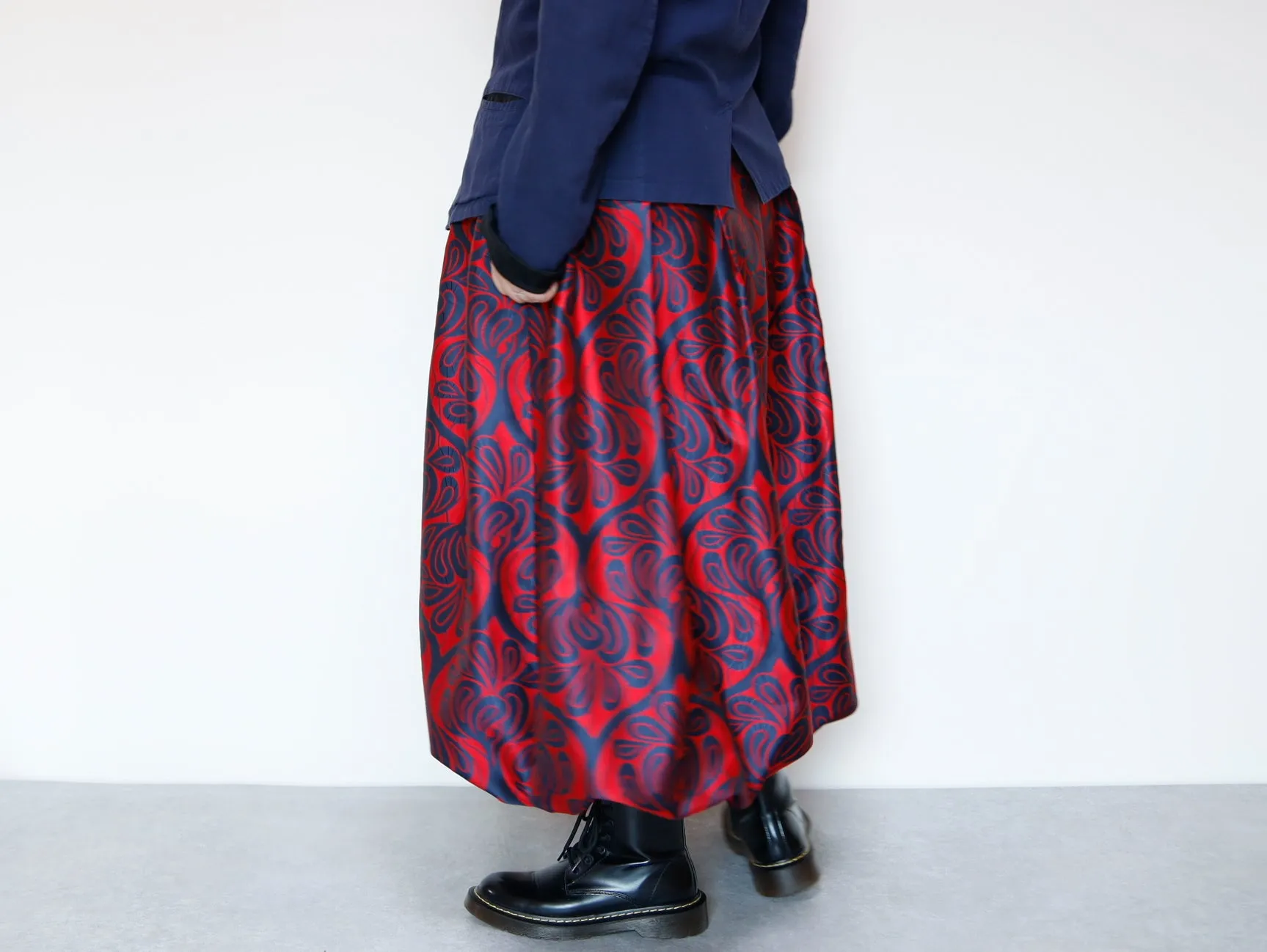 <S42C>COVENT GARDEN WOVEN RED BALLOON Skirt