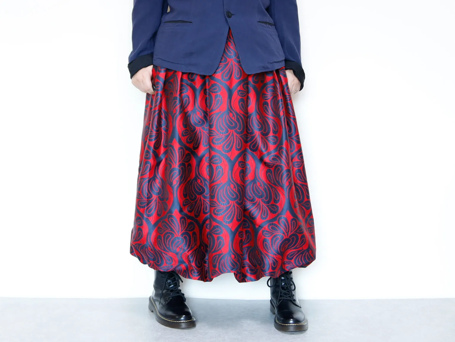 <S42C>COVENT GARDEN WOVEN RED BALLOON Skirt