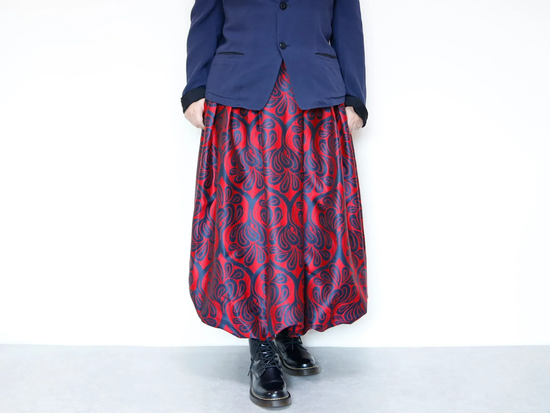 <S42C>COVENT GARDEN WOVEN RED BALLOON Skirt