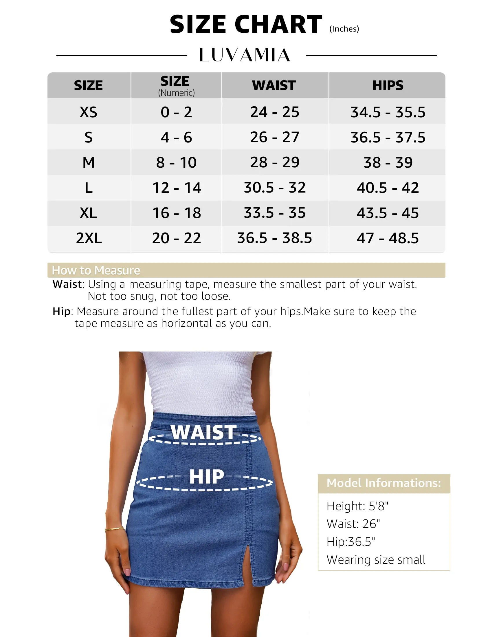 luvamia Jean Skirt for Women with Slit High Wasited Bodycon Stretch Pencil Mini Short Denim Skirts