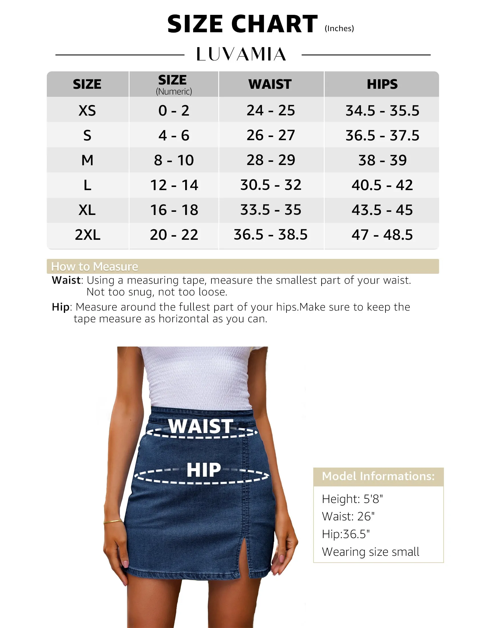 luvamia Jean Skirt for Women with Slit High Wasited Bodycon Stretch Pencil Mini Short Denim Skirts