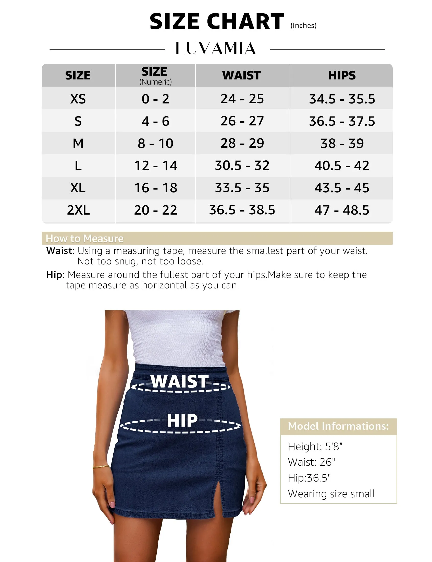 luvamia Jean Skirt for Women with Slit High Wasited Bodycon Stretch Pencil Mini Short Denim Skirts