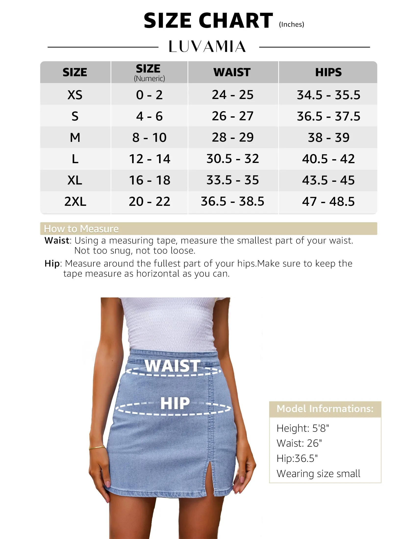 luvamia Jean Skirt for Women with Slit High Wasited Bodycon Stretch Pencil Mini Short Denim Skirts