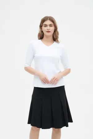 MM COTTON HALF PLEAT - BLACK