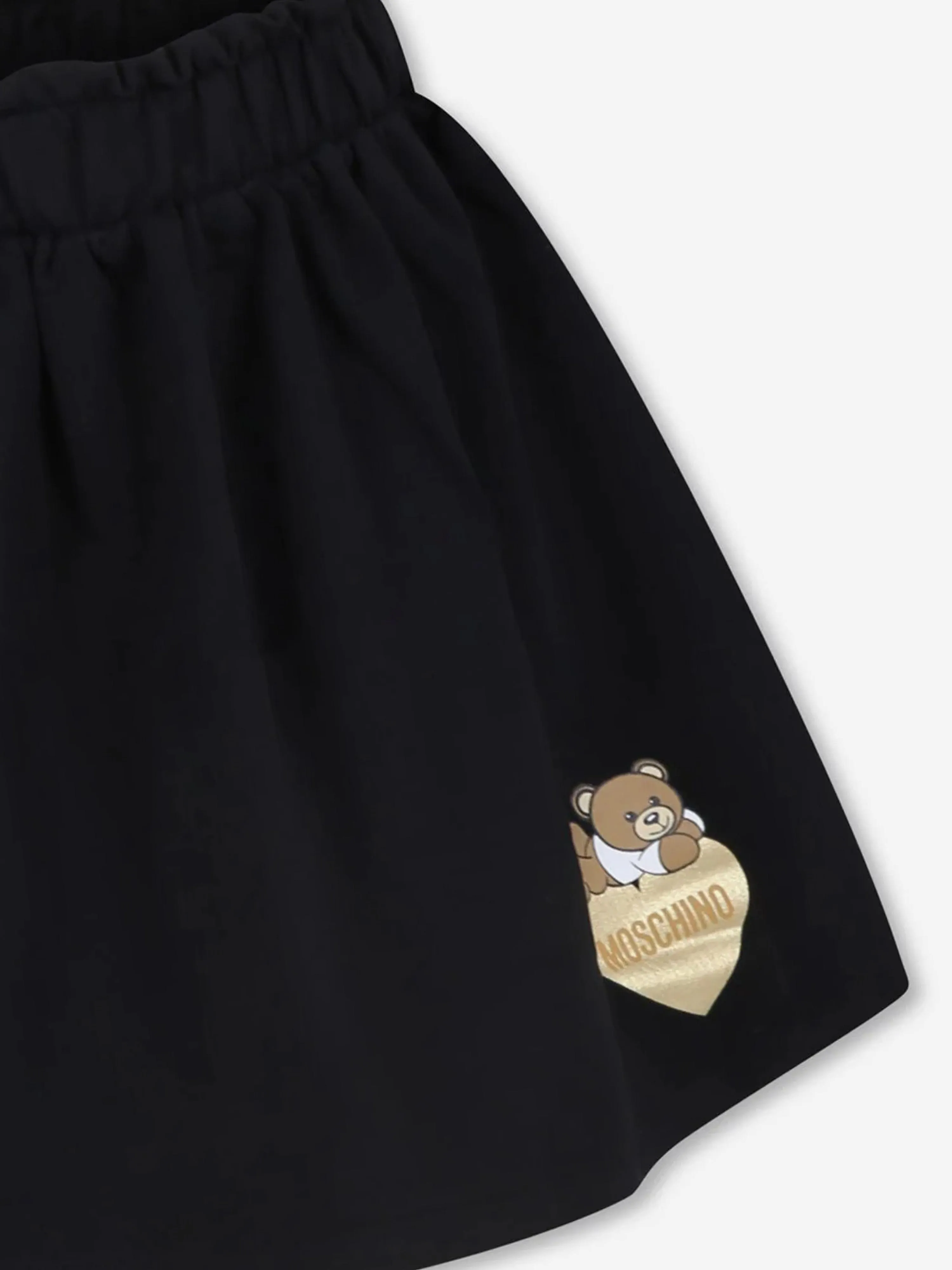 Moschino Girls Bear Logo Skirt in Black