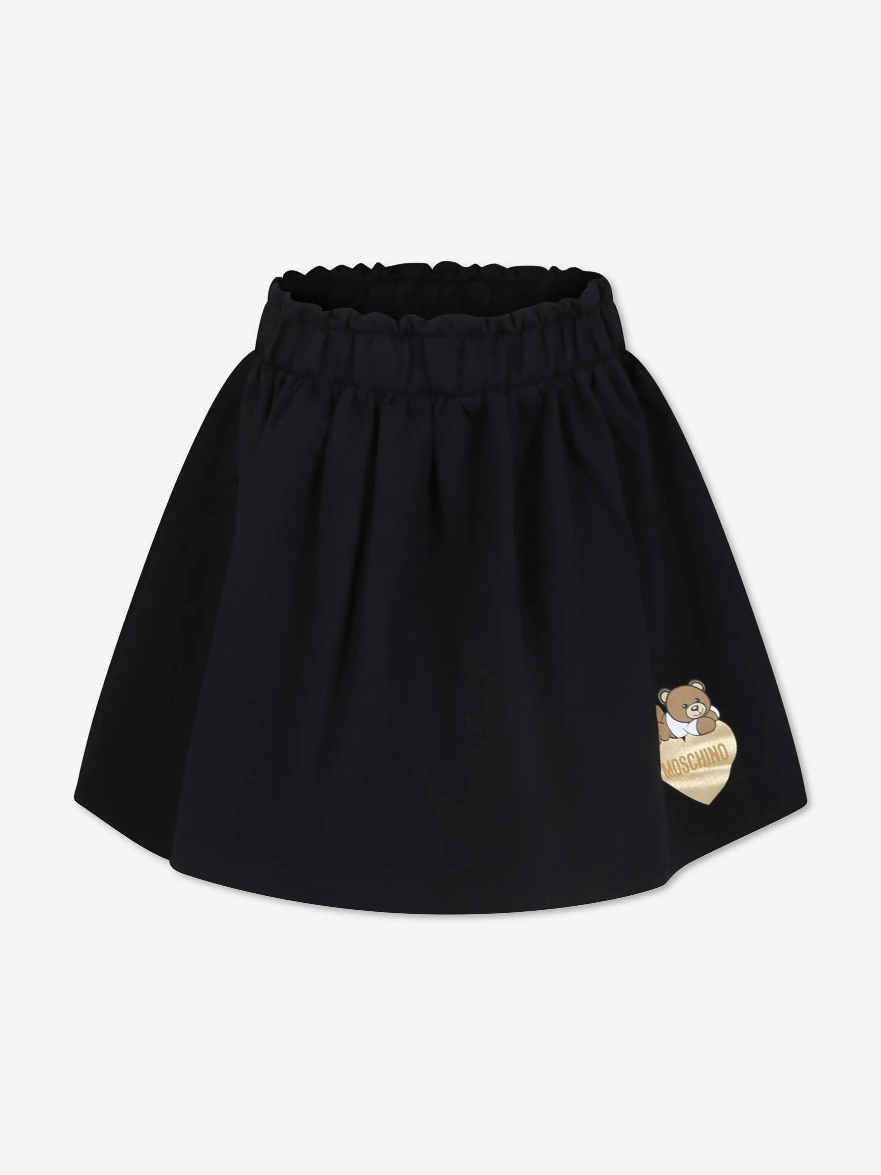 Moschino Girls Bear Logo Skirt in Black