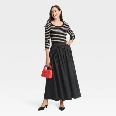 New - Women's Voluminous Maxi Skirt - A New Day