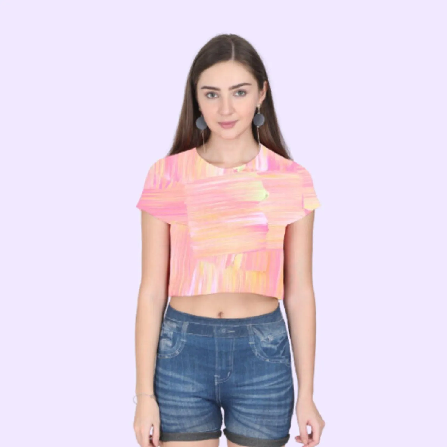 Pastel Peach - Women's Crop Top