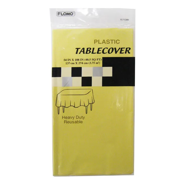 Pastel Yellow Rectangular Table Cover