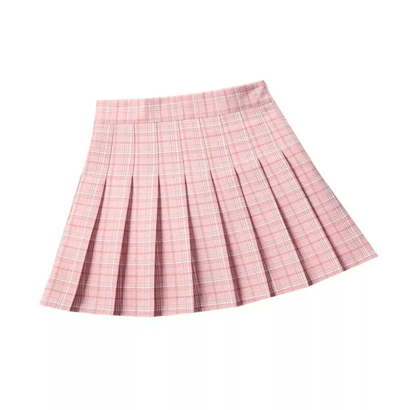 Pink Pleated Mini Skirts