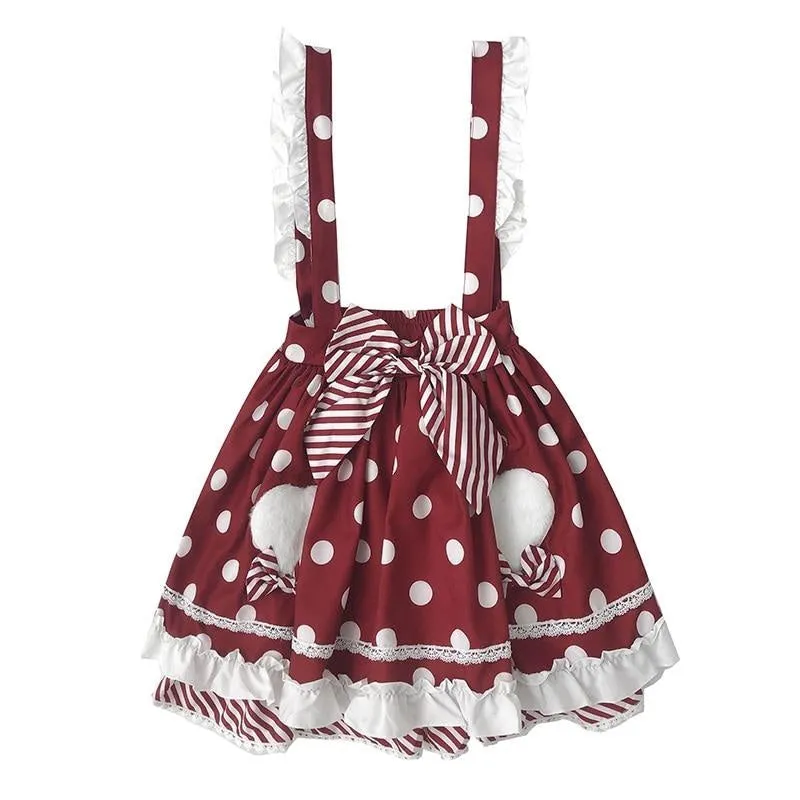 Polkadot Princess Suspender Skirt