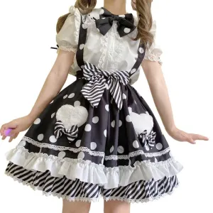 Polkadot Princess Suspender Skirt