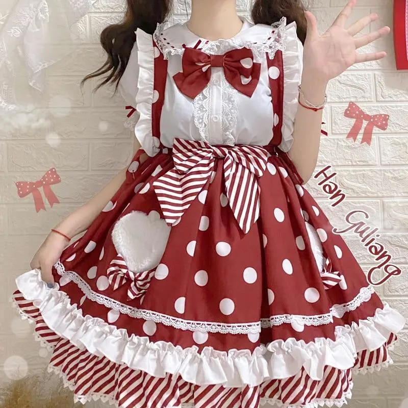 Polkadot Princess Suspender Skirt