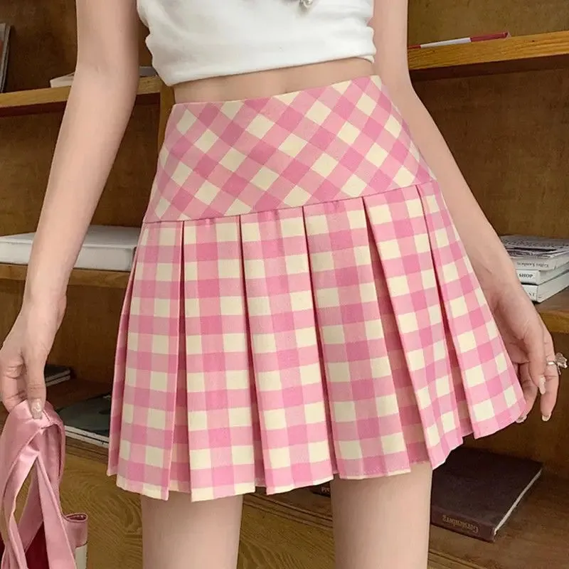 Princess Pink Plaid Skirt