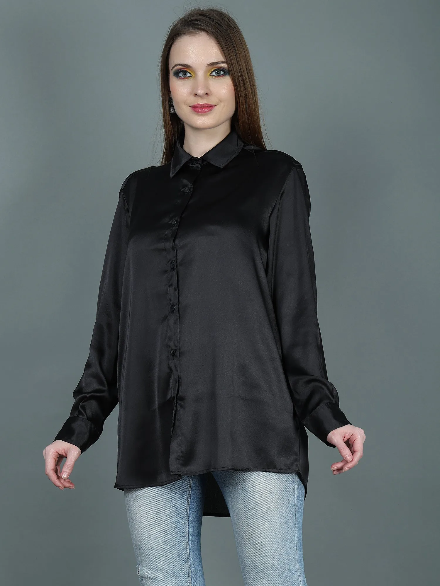 RAVEN SATIN SHIRT