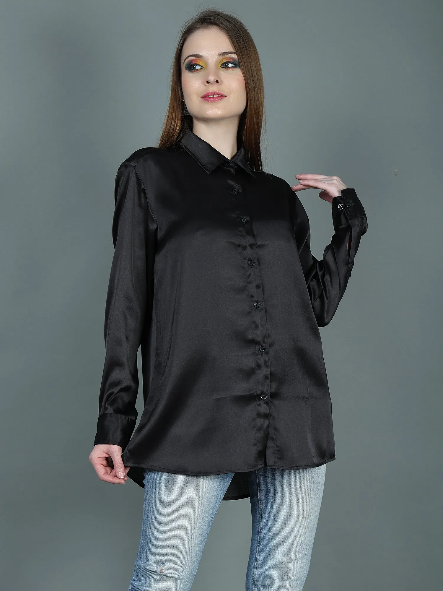 RAVEN SATIN SHIRT